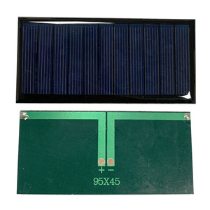 แผงโซลาร์เซลล์โพลีคริสตัลไลน์ 95x45 มม. 5.5V 110mA แผ่นอีพ็อกซี่ซิลิคอนคริสตัลไลน์สำหรับเครื่องชาร์จพลังงานแสงอาทิตย์ - Product Image 5