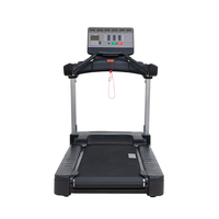 Tapis roulant électrique commercial, alimentation CA, machine d'entraînement cardio, capteur de fréquence cardiaque, écran LED, structure métallique robuste pour salle de sport et fitness