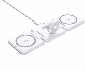15W Wireless Charger <b>Stand</b> With Magnetic Charging Holder for Watch Earphone Universal Folding Wireless Charging Dock - Product Image 3