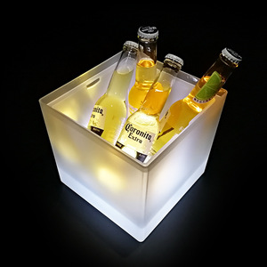 Enfriadores de bebidas de vino personalizados, cubo de hielo cuadrado de doble pared <span class=keywords><strong>para</strong></span> Bar, Hotel, Led, de plástico, <span class=keywords><strong>para</strong></span> Club nocturno - Product Image 5
