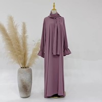 Nouveau style de Abaya modeste islamique vêtements Femmes Robe Nida à volants une pièce prière Abaya Robe femmes robe musulmane