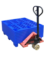 Venta al por mayor suelo de plástico proveedor de paletas 1200*1000 48x40 HDPE anidado 4 vías de entrada tipo de exportación paleta de plástico precios