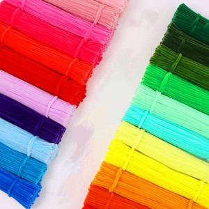 100Pcs Giá Bán Buôn Macaron Dây <span class=keywords><strong>Chenille</strong></span> Gốc DIY Tallos De Chenilla Xoắn <span class=keywords><strong>Chenille</strong></span> Mờ Dây Hướng Dẫn Mờ Limpiapipas - Product Image 3