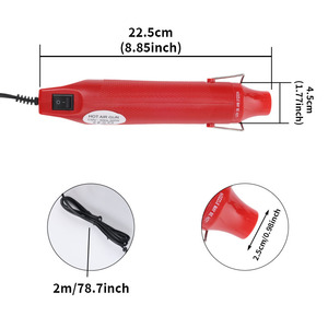 Pistola <span class=keywords><strong>de</strong></span> Aire Caliente Industrial Eléctrica Compacta JIETIAN, 110V, Enchufe Rojo JP, 300W, Herramienta <span class=keywords><strong>de</strong></span> <span class=keywords><strong>Calor</strong></span> Mini Ligera, Rango <span class=keywords><strong>de</strong></span> Temperatura 200-300°C, 3 Años <span class=keywords><strong>de</strong></span> Garantía - Product Image 3