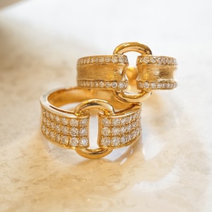 Italiaanse handgemaakte metaalweving ring van echt 18 karaats massief geel goud, gecertificeerd - Product Image 6