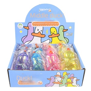 Juguetes para Apretar de Material TPR para Bebés y Niños Pequeños, Pato de Maltosa para Amasar, Bola Antiestrés de Rebote Lento con Forma de Ganso - Product Image 2