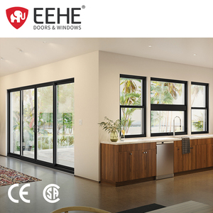 Eehe cửa sổ treo đôi bằng hợp kim nhôm vận hành bằng tay cửa sổ treo đơn bằng nhôm kính bên ngoài - Product Image 4