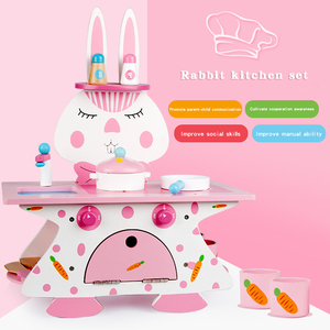 Haute qualité <span class=keywords><strong>en</strong></span> <span class=keywords><strong>bois</strong></span> rose lapin <span class=keywords><strong>jouet</strong></span> de <span class=keywords><strong>cuisine</strong></span> pour enfants kit <span class=keywords><strong>amazon</strong></span> jeu de rôle jouets <span class=keywords><strong>en</strong></span> <span class=keywords><strong>bois</strong></span> pour enfants - Product Image 2