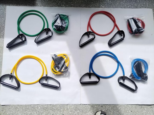 LIBENLI Factory High Quality Latex Resistance Bands With Plastic Handles Training Cords Low-price Promotion