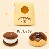 Jouet de désodorisation pour chien Thème Pâtisserie, en peluche couineuse, pour dissimuler les friandises, jeu de puzzle olfactif, pour le thé de l'après-midi