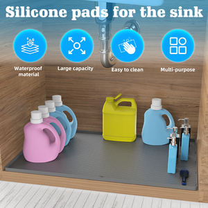 Custom Waterproof <b>Kitchen</b> <b>Sink</b> <b>Mat</b> Anti-slip <b>Kitchen</b> Cabinet Protector Under <b>Mat</b> <b>Sink</b> Silicone <b>Mat</b> - Product Image 3