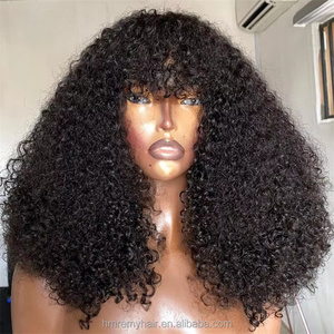 Perruque de cheveux humains Remy double tirage de luxe de 12 pouces pour femmes perruque Fumi <span class=keywords><strong>courte</strong></span> faite à la machine avec <span class=keywords><strong>frange</strong></span> et dentelle marron clair - Product Image 6
