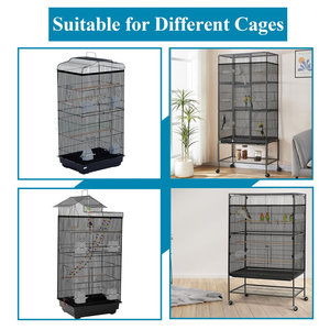 Villas pour oiseaux classiques haut de gamme multifonctionnelles et écologiques, cages à perroquets, enclos métalliques à boutons pour perruches – Vente directe usine - Product Image 5