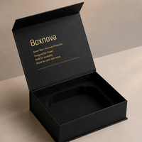 Boîte cadeau de luxe personnalisée de style livre avec logo en feuille d'or et impression intérieure pour une image de marque haut de gamme en matière de soins de la peau