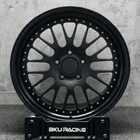 Jantes Bku 5X112 pour Toyota Supra A90 A80 A70 MK4 17 18 19 pouces, jantes forgées sur mesure en 2 parties, entièrement noires, en alliage