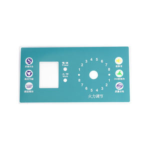 Bouton en relief et fenêtres transparentes pour impression graphique sur membrane en polycarbonate brillant LED avec adhésif - Product Image 4