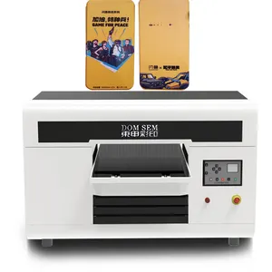 3360 di aggiornamento DOMSEM Inkjet A3 3d uv colore dtf pellicola di trasferimento pvc carte flatbed stampante macchina da stampa