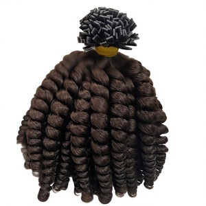 Extensiones de Cabello Humano Virgen Vietnamita Rusa Hair, Rizadas, Mini, con Punta Plana, Adhesión de Queratina, 100g, Colores Personalizados - Product Image 1