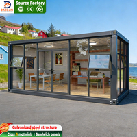Maison Modulaire de Luxe Extensible 40/20 pieds, Conteneur Démontable, Mini-Maison Préfabriquée, Villa Hôtelière à Châssis en Acier Galvanisé
