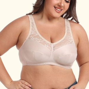 เสื้อชั้นในดันทรงขนาดพิเศษสำหรับผู้หญิงอ้วนยกทรงลูกไม้ขนาดใหญ่พิเศษแบบบาง B-G คัพ - Product Image 1