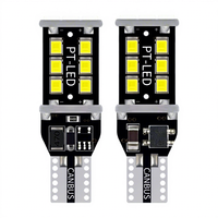 Ampoules LED 921 912 T15 W16W Canbus sans erreur pour feux de recul et stop, 6000K 2835 15SMD pour éclairage automobile