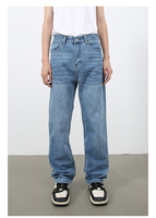 Jeans droits délavés pour hommes, version coréenne, coupe ample, jambe large, pantalon décontracté Joker, vente en gros