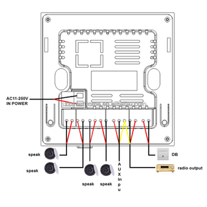 4 pollici 4*25W Tuya WiFi pannello di controllo Smart Home Audio amplificatori Set Touch Screen interruttore per <span class=keywords><strong>Bluetooth</strong></span> parete sistemi Home Theater - Product Image 2