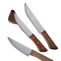 Couteau de boucher pour désossage et écorchage, couteau pointu pour la découpe de viande de bovin, ovine et porcine, couteau à désosser