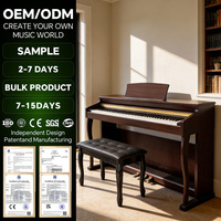 Heißer Verkauf: DEMAN Professionelles 88-Tasten Digitalpiano mit gewichteter Hammermechanik, 3 Pedalen und Koffer – Professionelles E-Piano