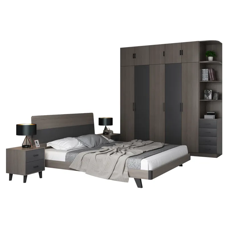 Set di mobili per la casa camera da letto armoire cama matrimoniale di lusso telaio letto king size armadi tavolo da toeletta Muebles de dormitorio