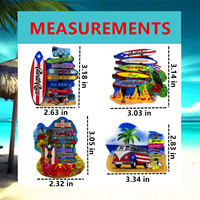 Aimants de réfrigérateur 3D décoratifs personnalisés pour touristes, souvenirs du Porto Rico, aimants de réfrigérateur en plastique