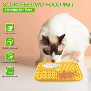 Silicone Lick <strong>Mat</strong> for Dogs and <strong>Cats</strong> Slow Feeder <strong>Mat</strong> with Strong Suction Cup Eco-Friendly Pet Feeding Pad for Anxiety Relief - Product Image 4
