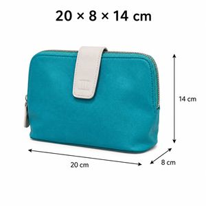 Premium PU Cosmetic Bag Magnetic Buckle Travel <b>Makeup</b> <b>Case</b> with Durable Zipper for Skincare and Accessories - Product Image 3