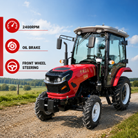 Tracteur agricole diesel 4x4 de 50 CV en promotion avec accessoires de chargeur, certifié CE EPA Euro 5