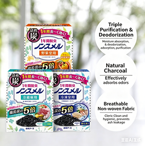 Désodorisant pour réfrigérateur HAKUGEN EARTH, modèle 20g, absorption des odeurs solides, 5120g, plus de 80% d'ingrédients actifs - Product Image 4