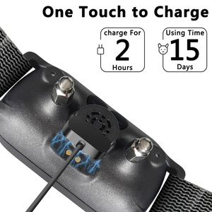 दूरस्थ कुत्ते प्रशिक्षण कॉलर रंग प्रदर्शन रिचार्जेबल ip67 वाटरप्रूफ 2-घंटे फास्ट चार्जिंग समायोज्य आकार छाल नियंत्रण - Product Image 5