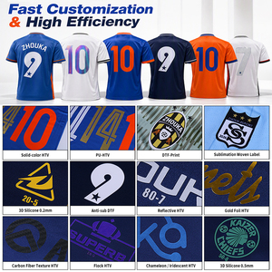 Camiseta de Fútbol para Hombre al por Mayor, Uniforme Transpirable de Secado Rápido, Tejido de Malla, Diseño de Logotipo Personalizado, Jersey de Fútbol Ligero, Listo para Enviar - Product Image 6