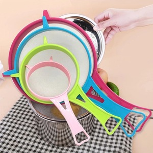 Ensemble de 4 passoires en plastique à mailles fines avec poignée, sans BPA, pliables, pour farine, lait de soja, jus, thé - Product Image 5