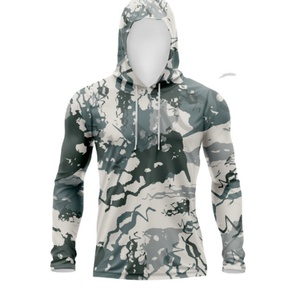 High Quality Fishing Clothes UPF 50+ Quick Dry Breathable Long Sleeve Fishing Shirt Custom Design Camouflage Fishing Hoodie - Product Image 1