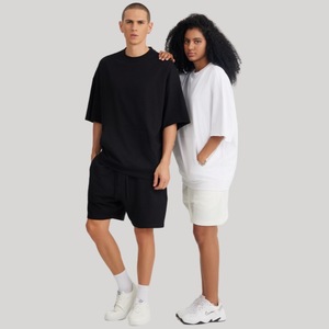 T-shirt surdimensionné à épaules tombantes avec motifs personnalisés T-shirt vierge tricoté en 100% coton lourd de qualité supérieure Style Streetwear - Product Image 5