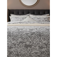 Parure de lit de luxe en coton tissé gris floral 100 % coton, douce, respirante, respectueuse de la peau, textile de maison, densité des fils 5280, pour hôpital