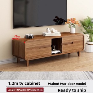 Soporte para TV |   Juego de Mesa de Centro Minimalista y Moderno para Sala de Estar |   Mueble de TV de Madera Maciza con Base - Product Image 3