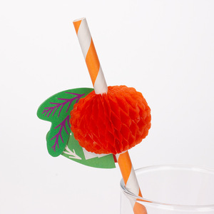 3D Decorative Flower Straw Paper Disposable Straws For Party Beverage Decorations - Product Image 2