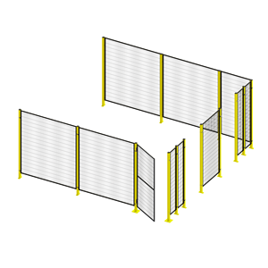 <span class=keywords><strong>METALTEC</strong></span> Vallas enmarcadas de seguridad para máquinas básicas y fuertes 6 'de altura Montaje rápido - Product Image 1