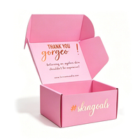 Boîtes cadeaux personnalisées en carton rose avec estampage à chaud or rose pour vêtements, lingerie et cosmétiques