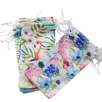 Ensemble de pochettes en tissu pour lunettes de soleil avec cordon de serrage, impression numérique personnalisée avec logo, pochettes pour lunettes optiques