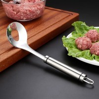 Alat Dapur Sendok Tekan Bakso Stainless Steel 304, Alat Pembuat Bakso Ikan DIY