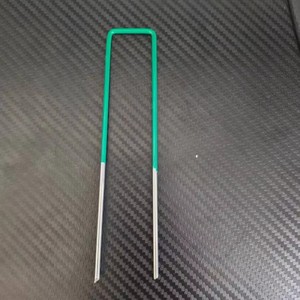 Piquets de fixation pour gazon en acier galvanisé moderne de calibre 11, 6 pouces, revêtement vert, pour barrière anti-mauvaises herbes et clôture de pelouse - Product Image 2