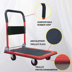 Wholesale Platform Portable Hand Truck Store Foldable Hand <strong>Trolley</strong> <strong>4</strong> <strong>Wheel</strong> Grocery <strong>Trolley</strong> Cart Heavy Duty - Product Image 3