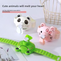 Kipas Angin Mini Elektrik Plastik Portabel Viga Summer Cartoon Cute Watch, Pengisian Daya USB, Kontrol Tombol, Cocok untuk Hadiah Promosi